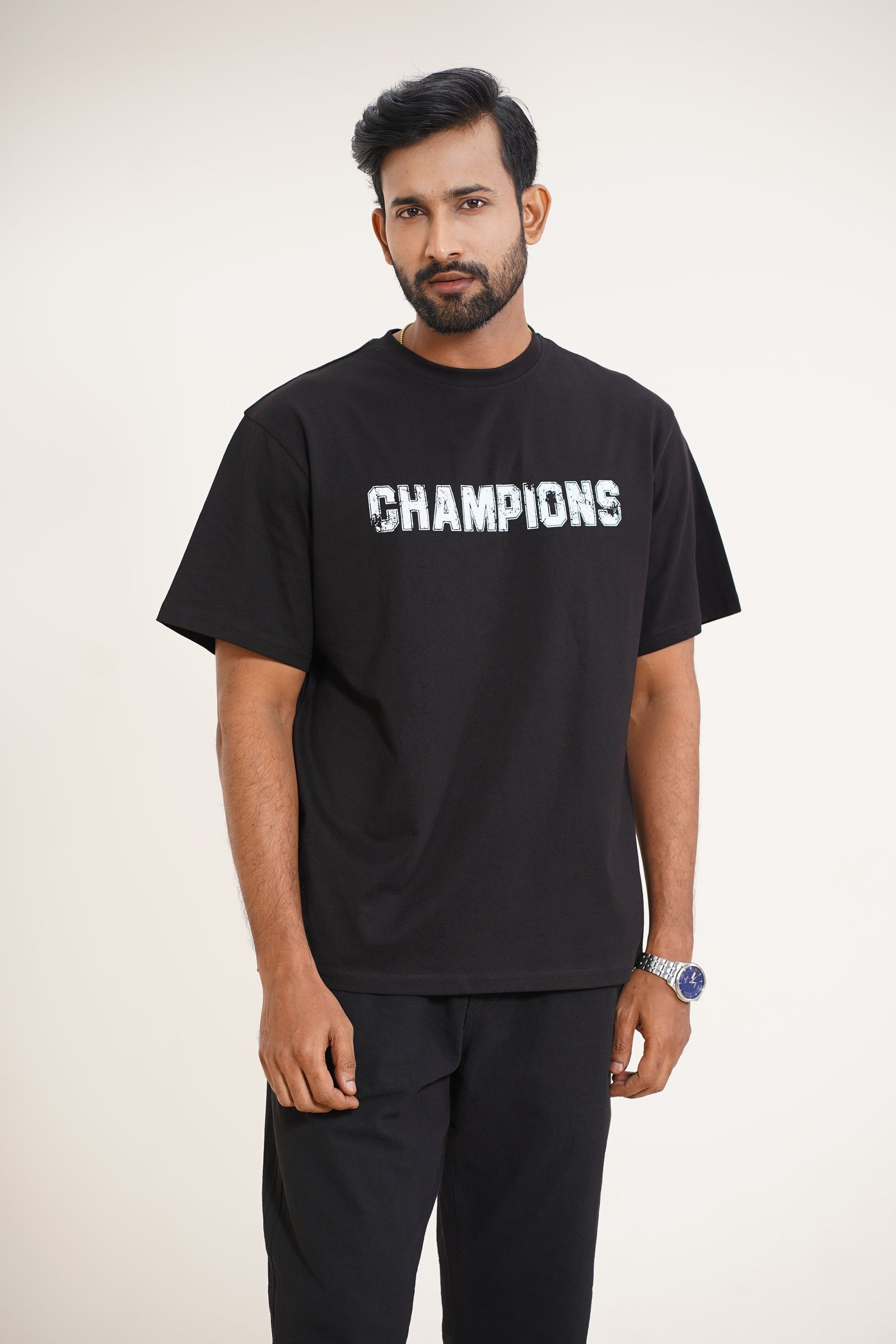 Men's Oversized Drop Shoulder Graphic Printed T-Shirt Premium Cotton Crew Neck Casual Streetwear Tee Copy