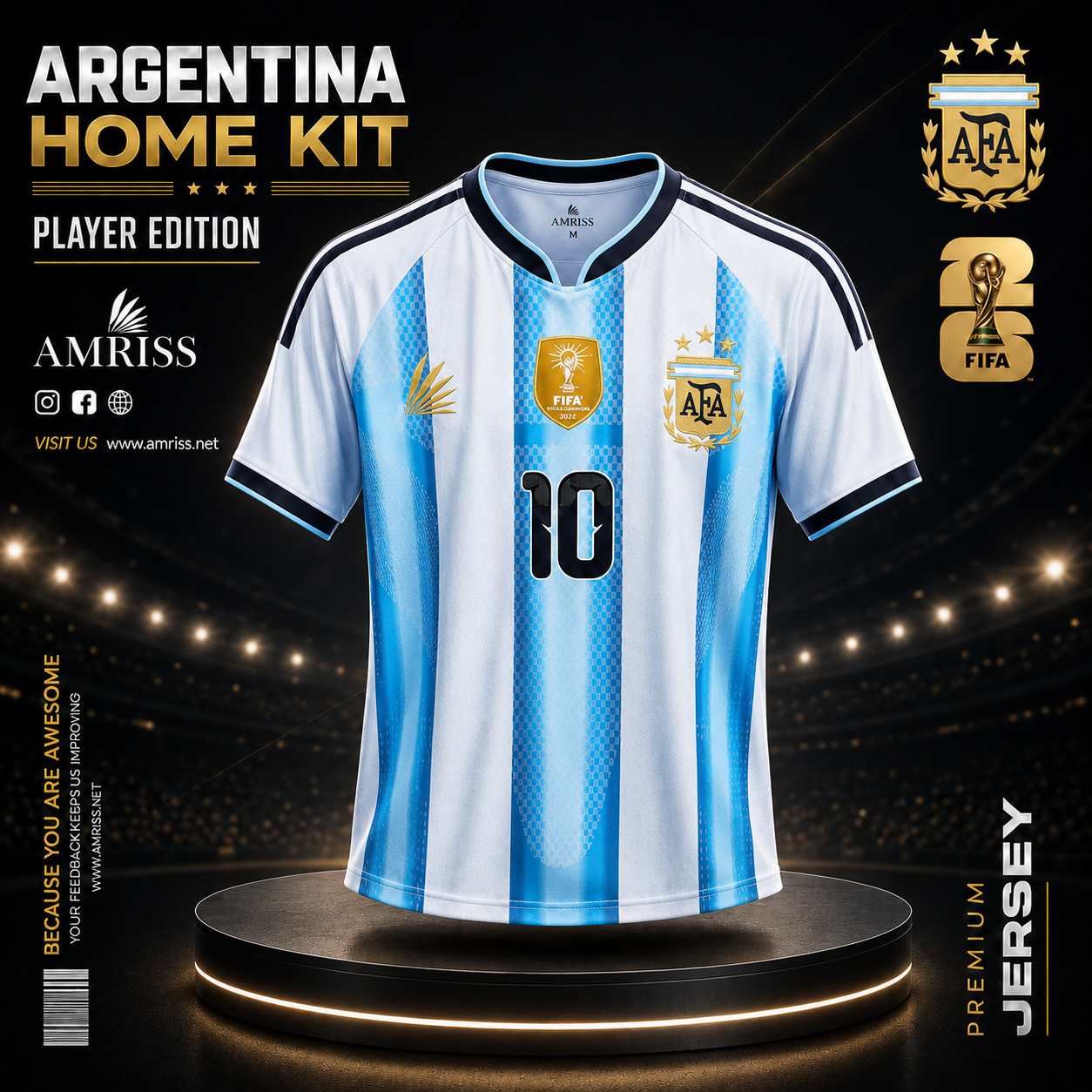 Argentina Home Jersey FIFA 2026 BLUE gallery image