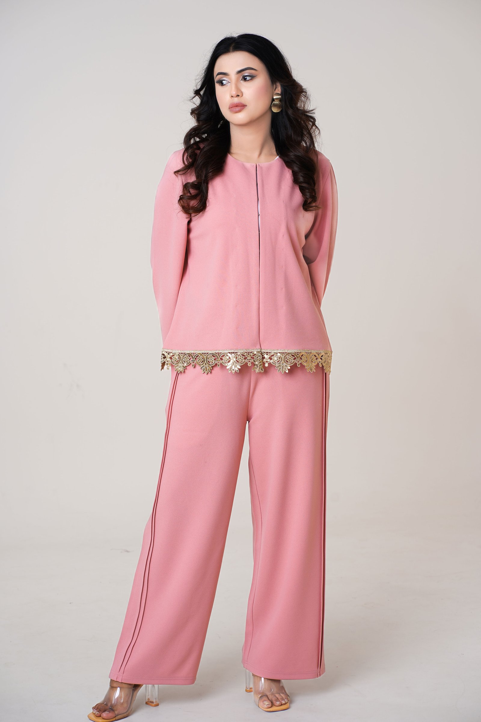 Amriss Terracotta Lace Elegance Co-Ord Set Copy