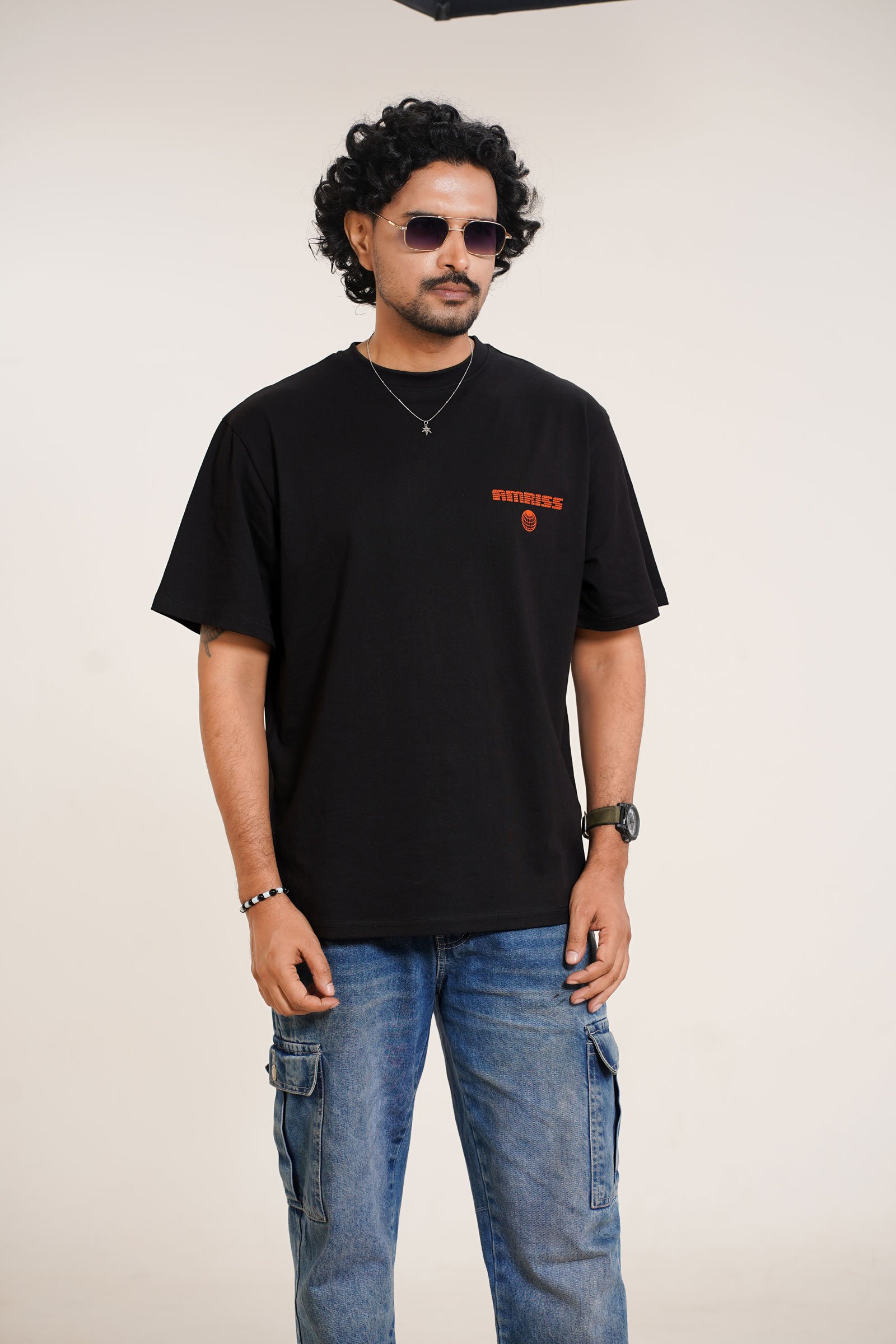Amriss World Route 66 Printed Drop Shoulder T-Shirt