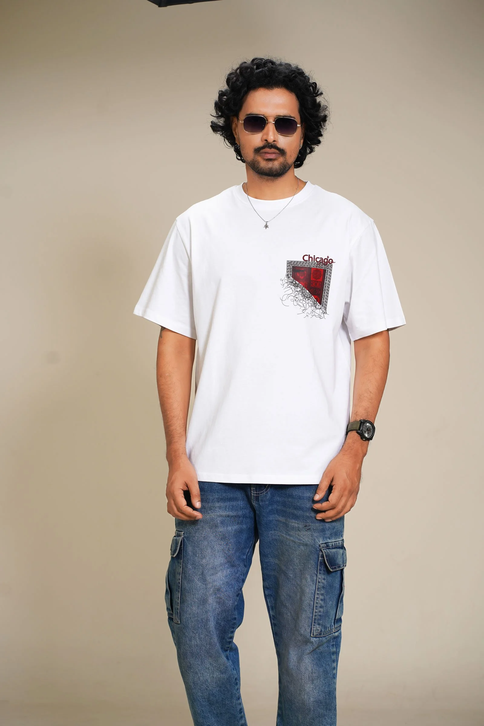 Chicago Be the Future White Drop Shoulder Tee