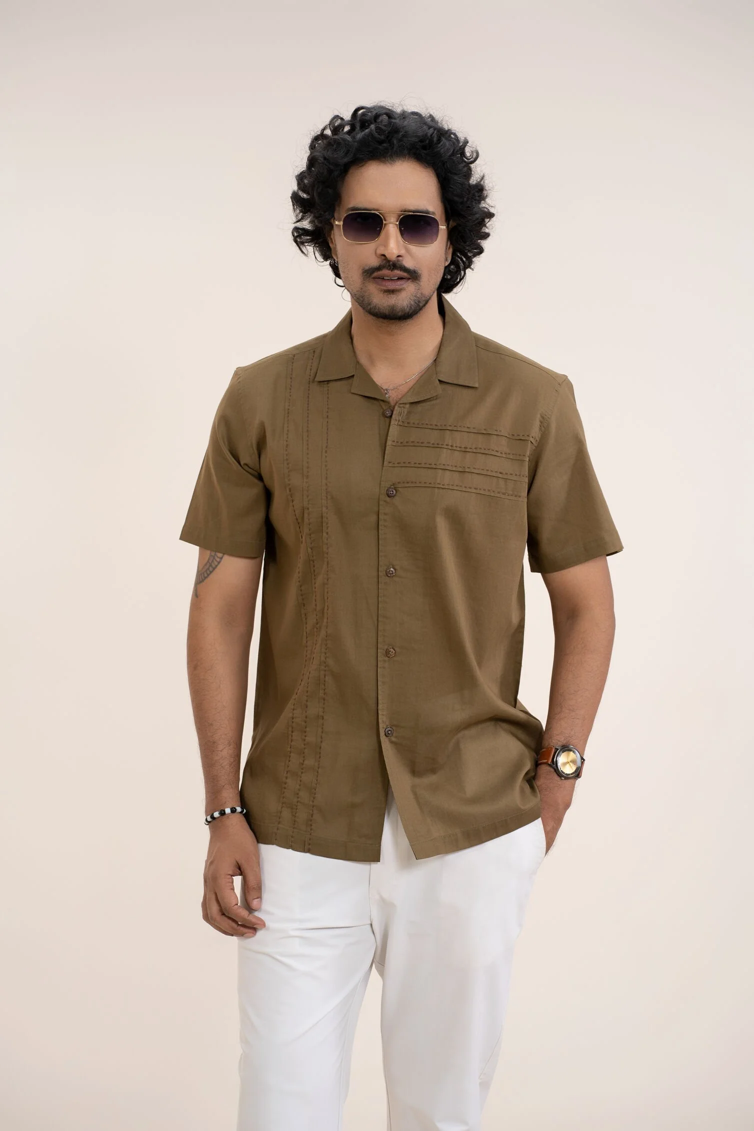 Men’s Lightweight Short Sleeve Cocoa Stitch Shirt