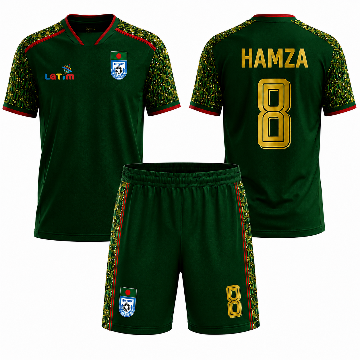 LATIM Bangladesh Premium Football Kit BLACK gallery image