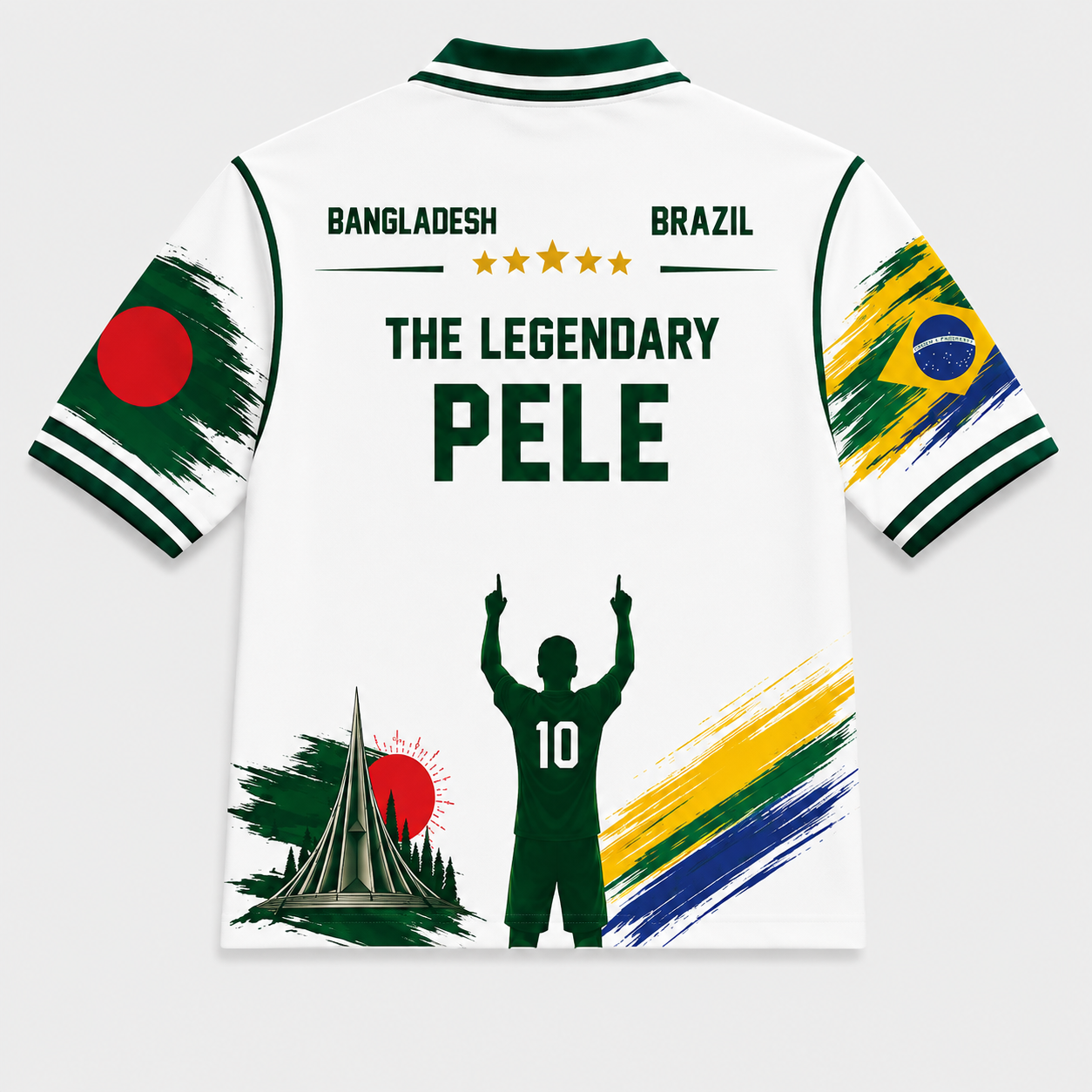 Bangladesh & Brasil FIFA Polo Shirt White gallery image