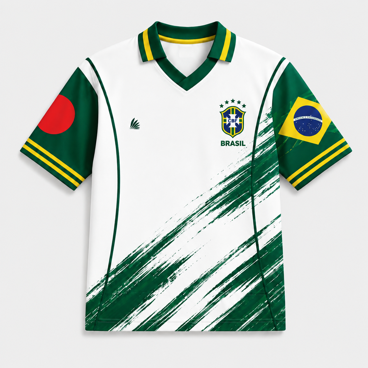 Bangladesh & Brasil FIFA Polo Shirt White gallery image