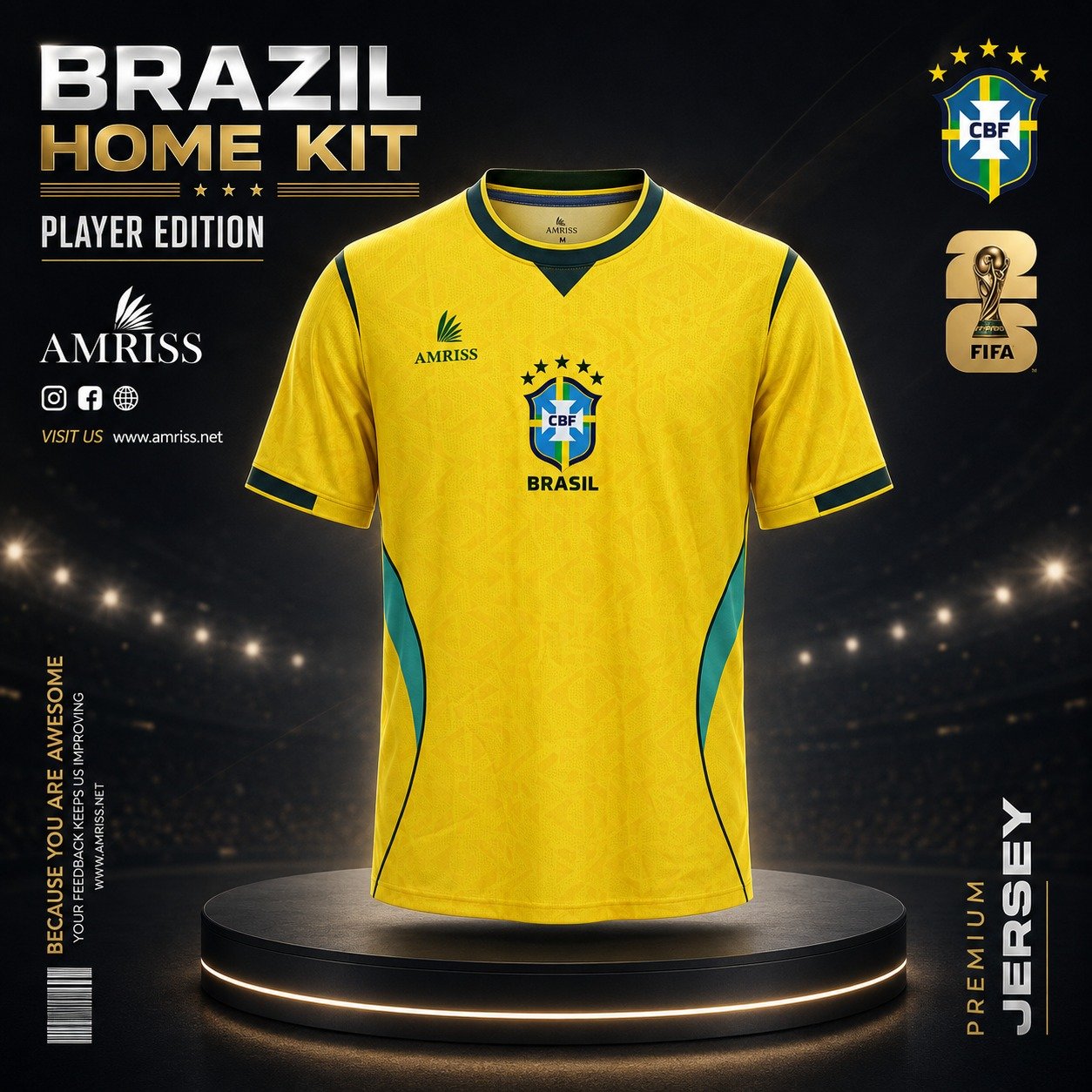 Brazil Home Jersey – 2026 Player Edition