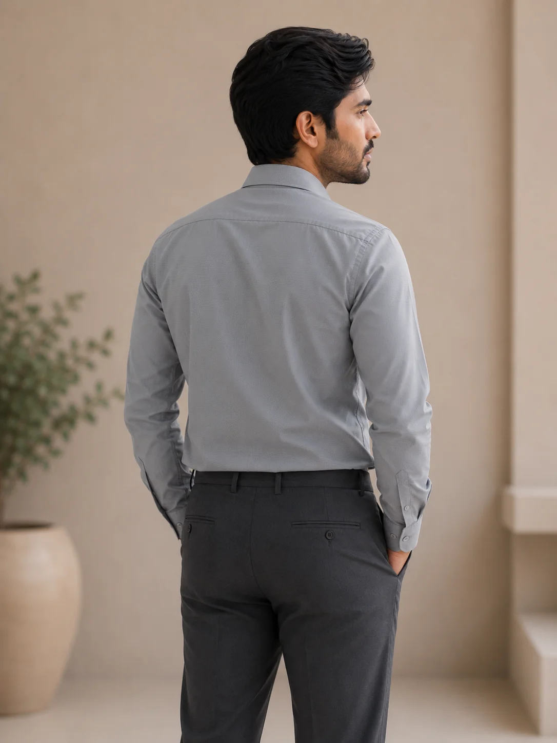 Men’s Premium Textured Light Blue Formal Shirt Light Blue gallery image