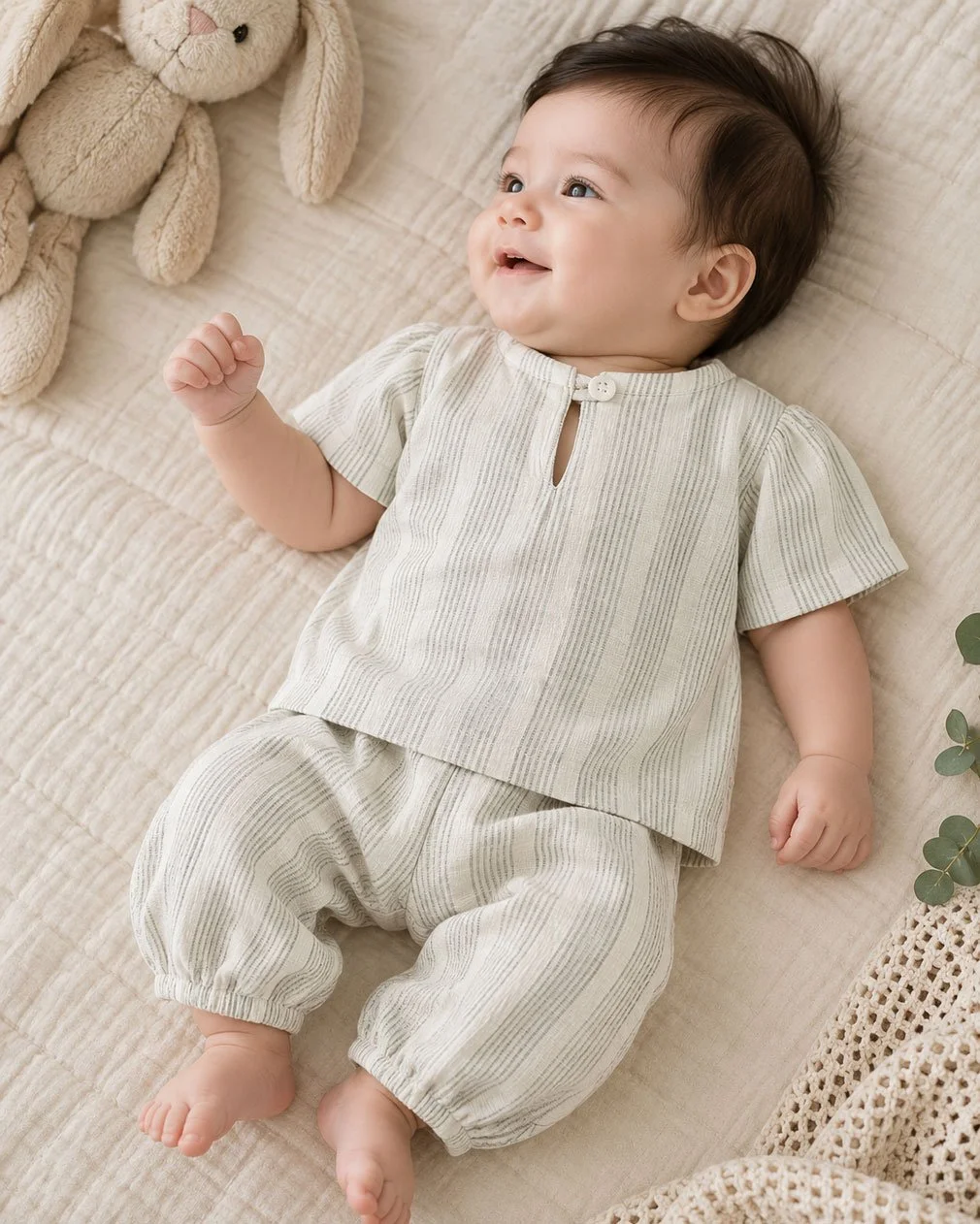 Newborn Baby Cotton Textured Set
