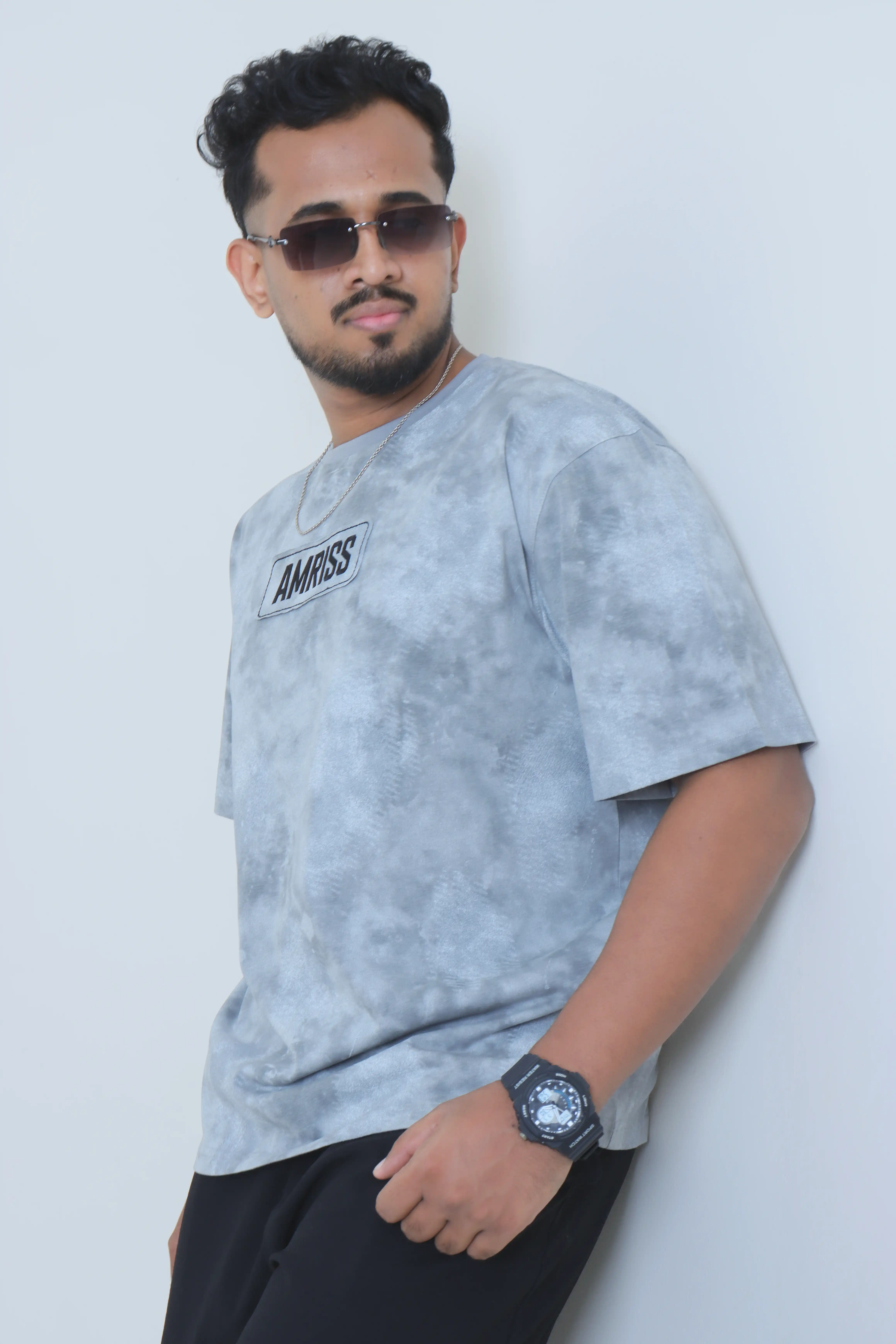 Urban Cloud Drop Shoulder T-Shirt Ice Grey gallery image