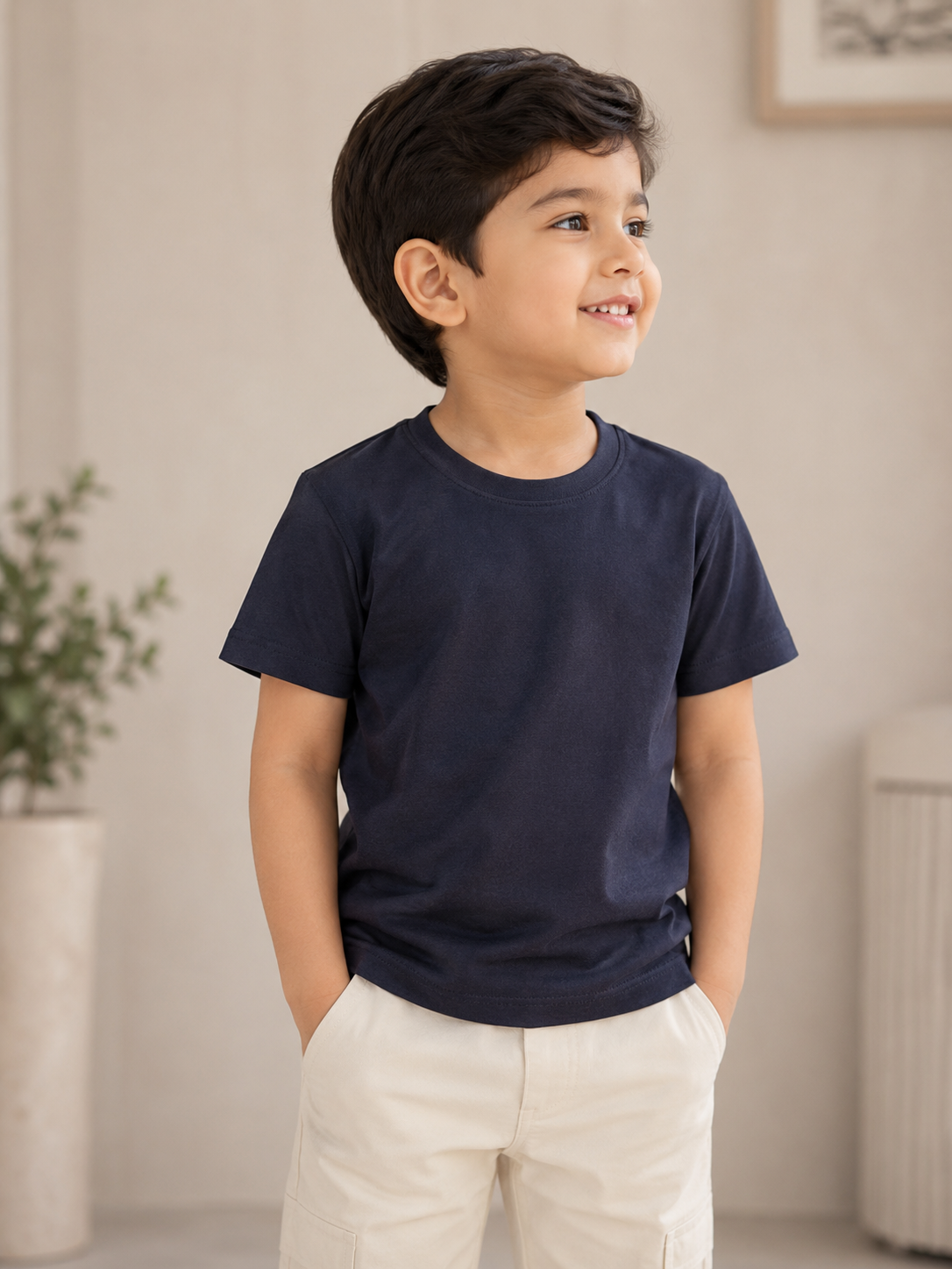 Men’s Premium Basic Crew-Neck Cotton T-Shirt