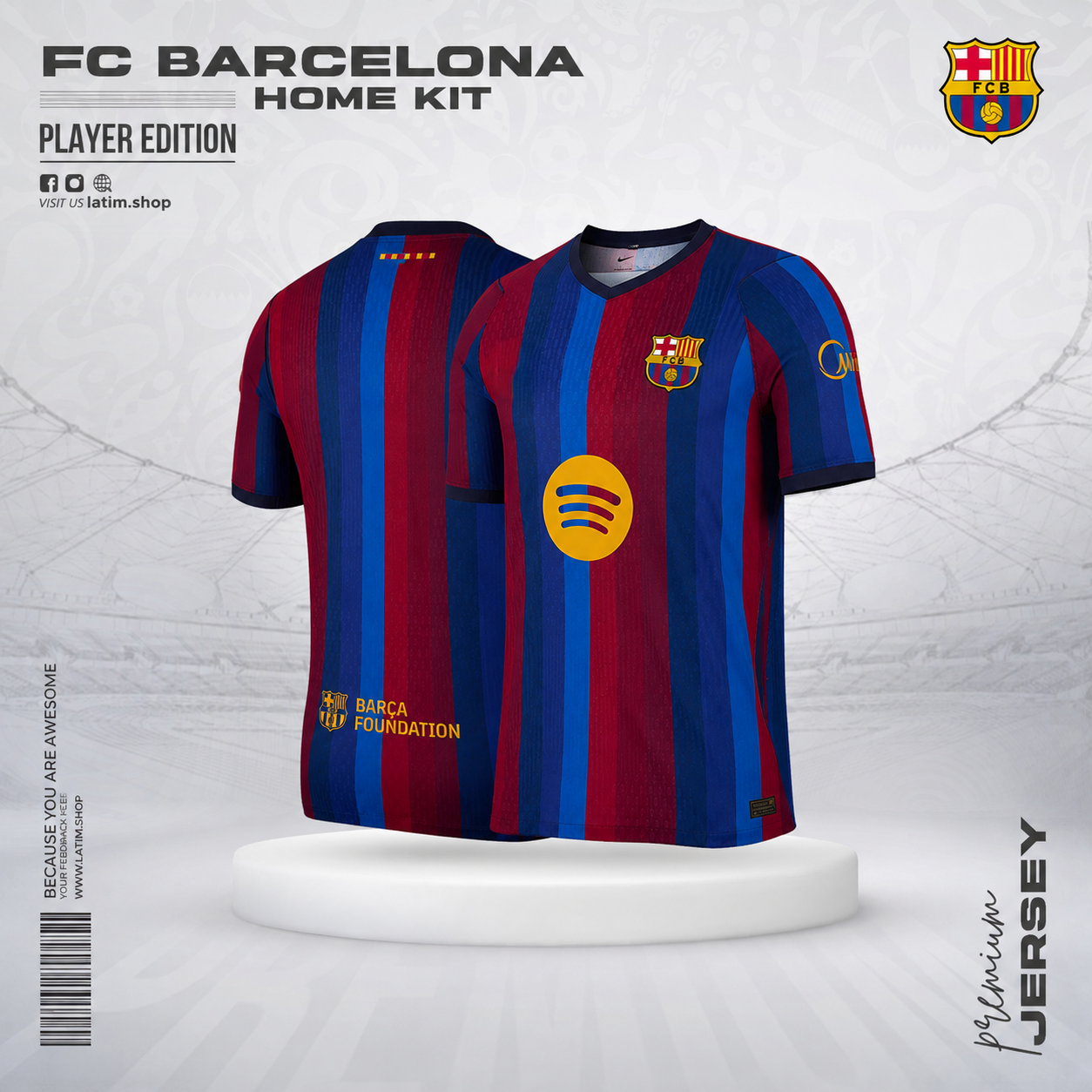 FC Barcelona 26/27 Home Jersey - Player Edition