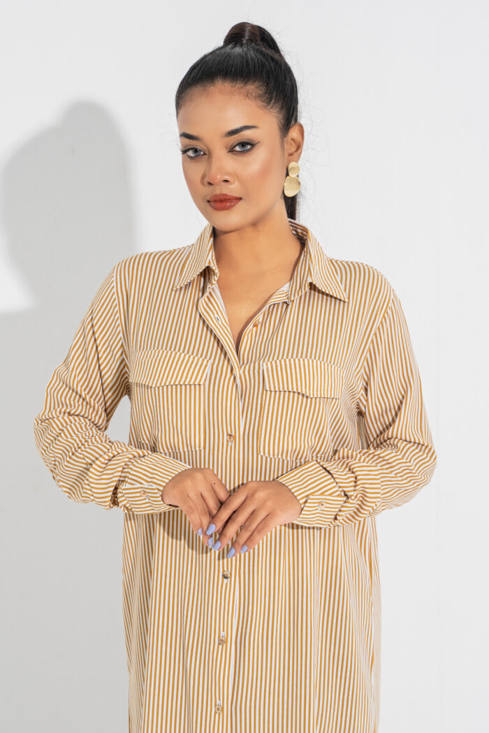 Striped Long Shirt - Image 1