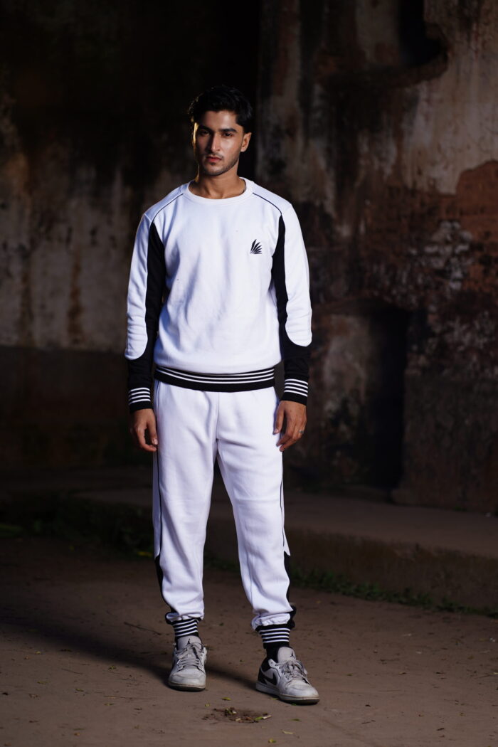 Sweat Shirt Set-White - Image 3