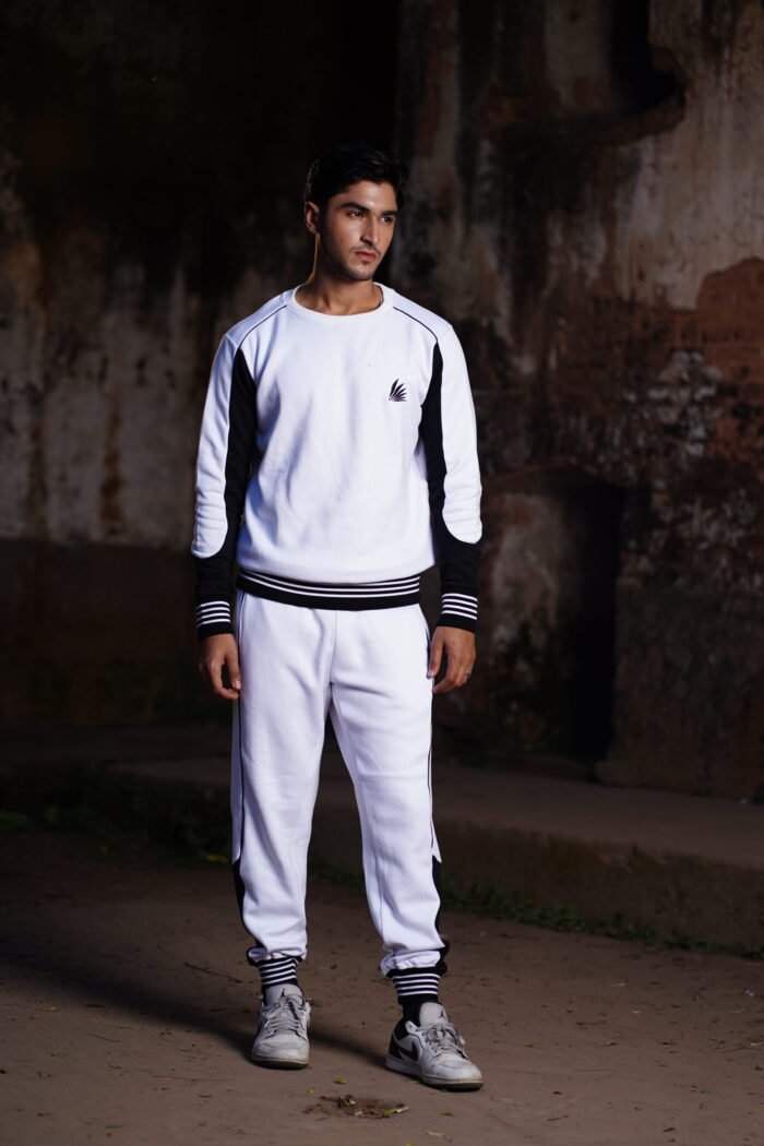 Sweat Shirt Set-White - Image 4