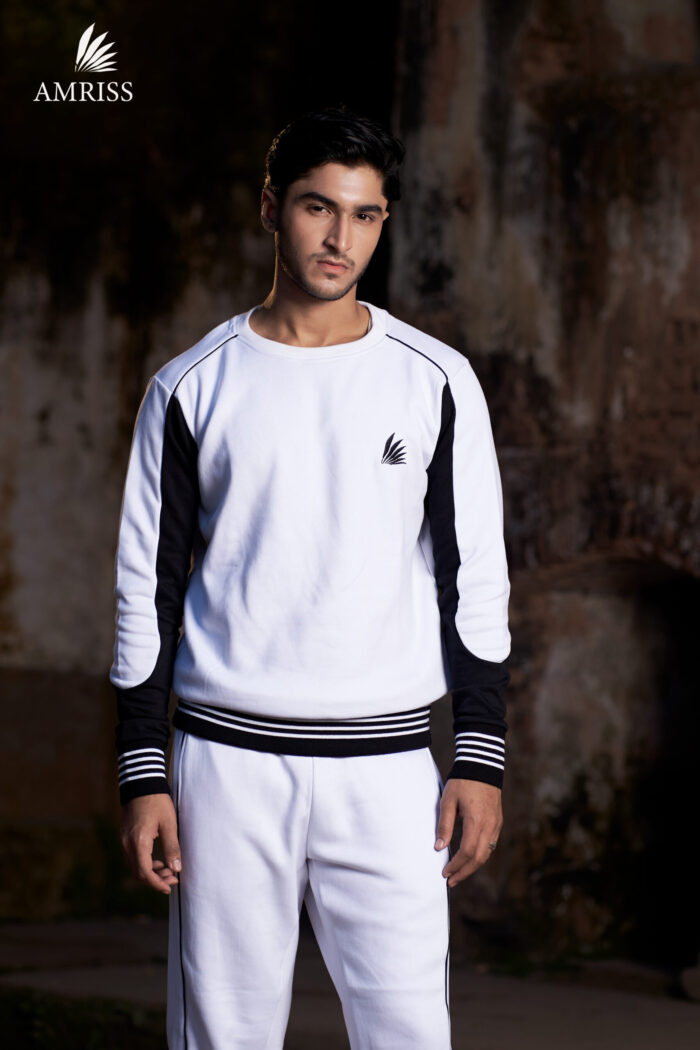 Sweat Shirt Set-White - Image 1