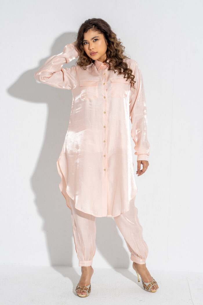 Ladies Half Long Shirt with Pant - Image 5