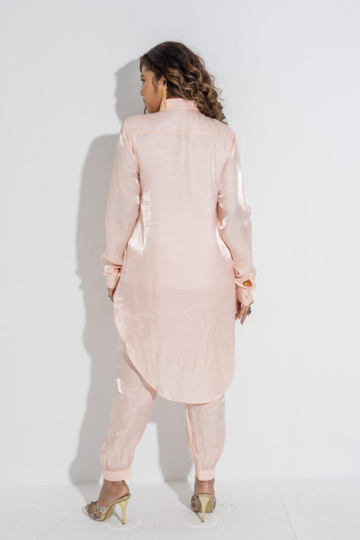 Ladies Half Long Shirt with Pant - Image 3