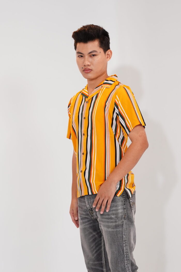 Men’s Casual Striped Short Sleeve Shirt - Image 1