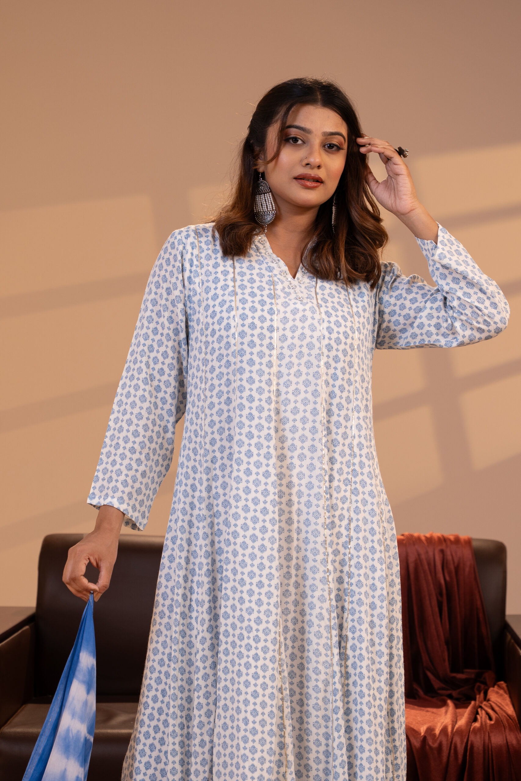 AMRISS ladies stitched 3 piece set1 AMRISS Women’s Stitched 3-Piece Salwar Kameez Set - Image 1