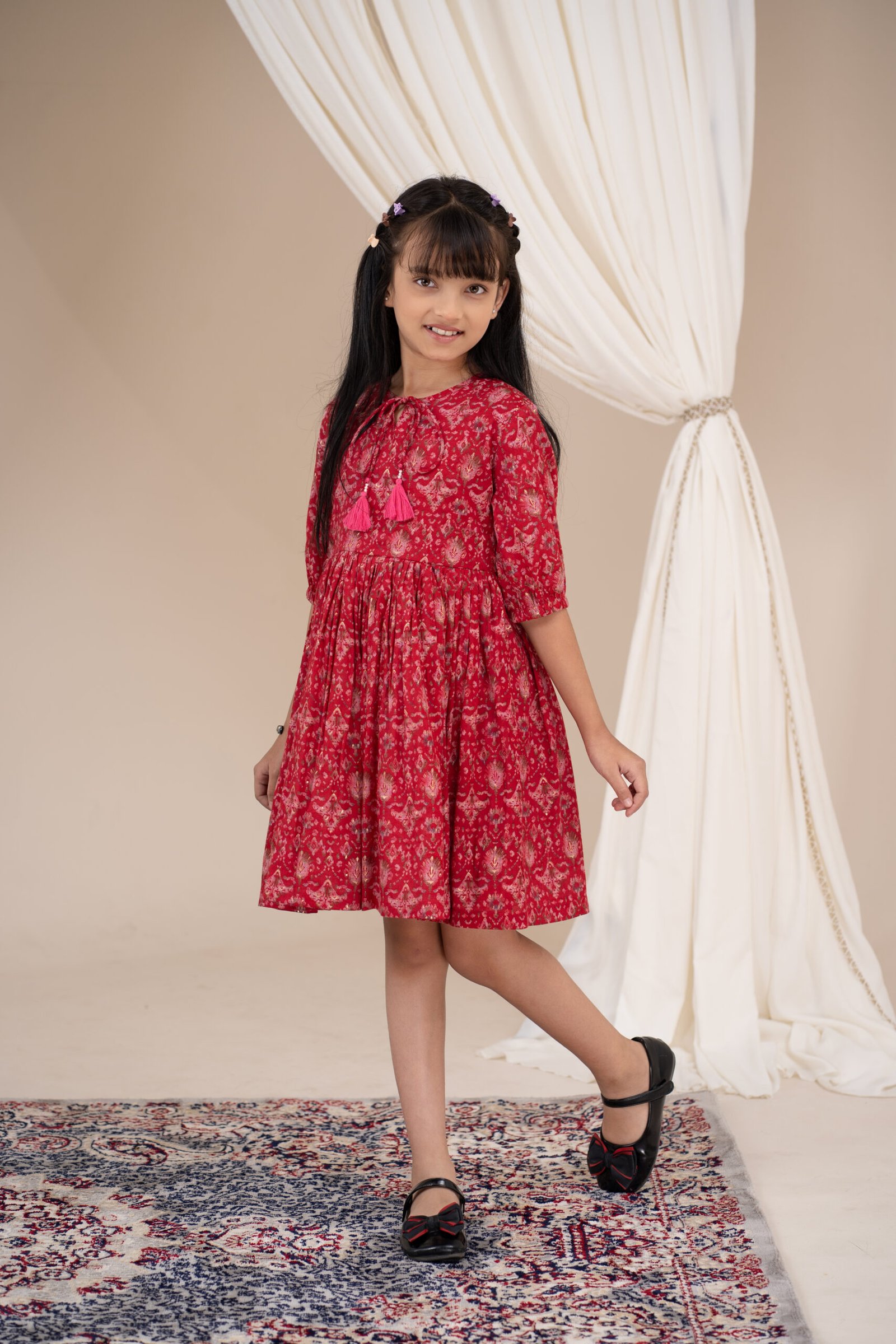 ARI00280 (1) Amriss Kid's Girl's Frock - Image 1