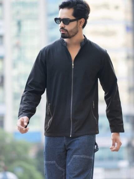 Men's Zipper Closure Exclusive Winter Jacket for Comfortable & Warm Wear
